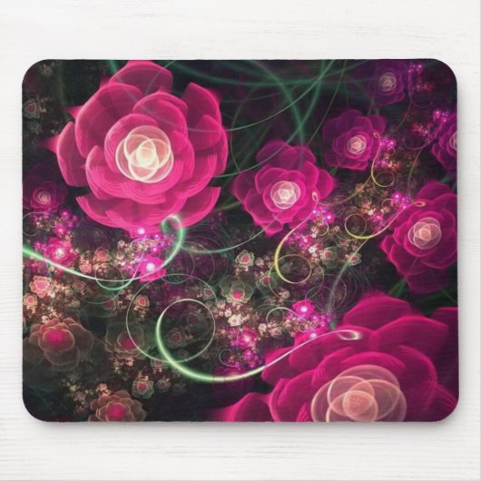 Rosa Blumen sagen es bestes Mousepad (Vorne)