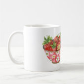 Rosa Blumen-Schale Erdbeeren Kaffeetasse (Links)