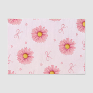 Rosa Blumen, Schleifen und Herzen Tissue-Papier Seidenpapier