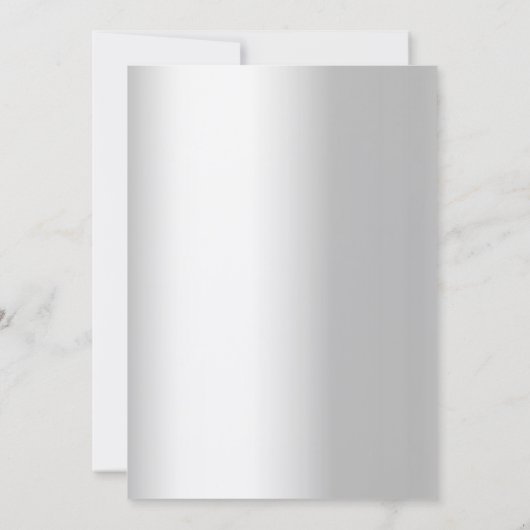 Rosa Blumen Silber elegante Hochzeit Einladung (Rückseite)