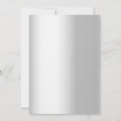 Rosa Blumen Silber elegante Hochzeit Einladung (Rückseite)