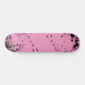 rosa Blumen Skateboard (Horizontal)