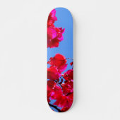 Rosa Blumen Skateboard (Vorne)