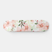 Rosa Blumen Skateboard (Horizontal)