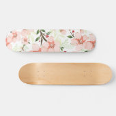 Rosa Blumen Skateboard (Horizontal)