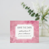 Rosa Blumen-Spitze Save-the-Date Save The Date (Stehend Vorderseite)