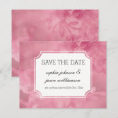 Rosa Blumen-Spitze Save-the-Date Save The Date (Vorne/Hinten)
