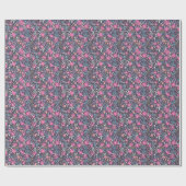 Rosa Blumen-Sprinkles-Muster Geschenkpapier (Flach)