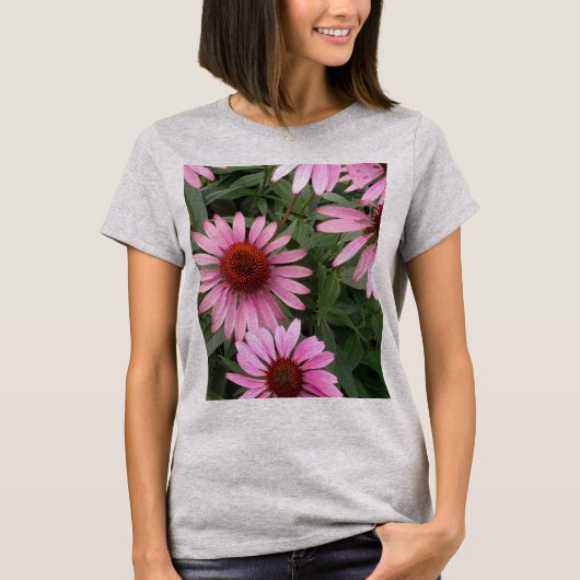 Rosa Blumen T-Shirt (Vorderseite)
