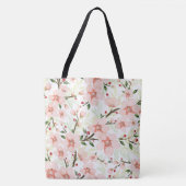 Rosa Blumen Tasche (Vorderseite)