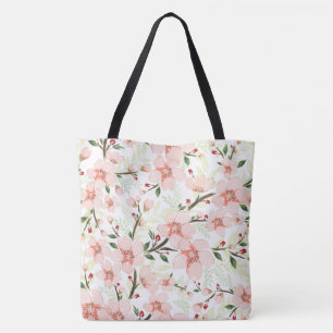 Rosa Blumen Tasche