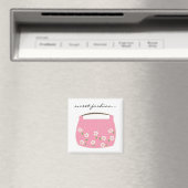 Rosa Blumen-Tasche Magnet (In Situ (Geschirrspüler))