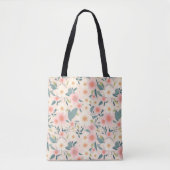 Rosa Blumen-Tasche - Über die Schulter Tasche (Vorderseite)