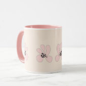 rosa Blumen Tasse (Vorderseite Links)