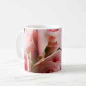 Rosa Blumen-Tasse Kaffeetasse (Vorderseite Links)
