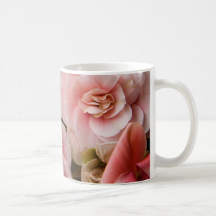 Rosa Blumen-Tasse Kaffeetasse