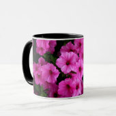Rosa Blumen-Tasse Tasse (Vorderseite Links)