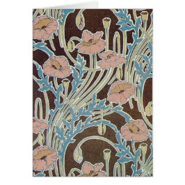 Rosa Blumen-Textilentwurfs-Karte