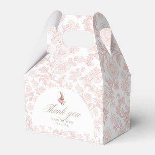 Rosa Blumen-Toile-Some-Bunny-Geburtstag Geschenkschachtel