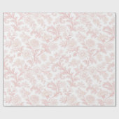Rosa Blumen-Toile-Wrap-Papier Geschenkpapier (Flach)