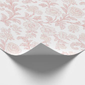 Rosa Blumen-Toile-Wrap-Papier Geschenkpapier (Ecke)