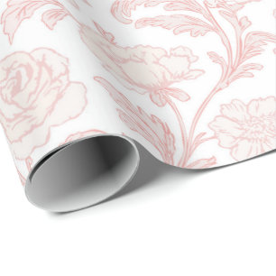 Rosa Blumen-Toile-Wrap-Papier Geschenkpapier