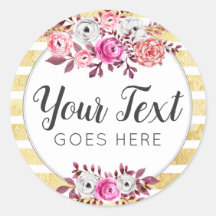 Rosa Blumen- u. Goldbezauberndes Aquarell-moderner