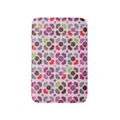 rosa Blumen- und Eulenmuster Badematte (Vorderseite Vertikal)