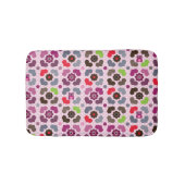 rosa Blumen- und Eulenmuster Badematte (Vorderseite)