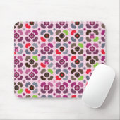rosa Blumen- und Eulenmuster Mousepad (Mit Mouse)