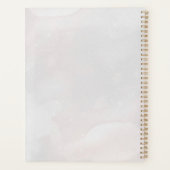 Rosa Blumen und Imitate Goldhochzeit Planer (Rückseite)