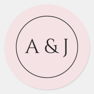 Rosa Blumen und Laternen Runder Aufkleber