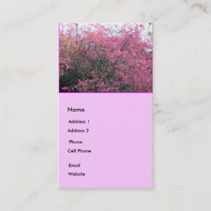 Rosa Blumen Visitenkarte