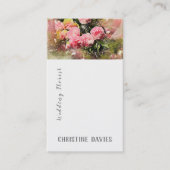 Rosa Blumen, wedding Floristengeschäftskarte Visitenkarte (Vorderseite)