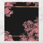 Rosa Blumen Weinetikett (Einzelnes Label)