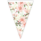 Rosa Blumen Wimpelkette (Erste Fahne)