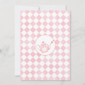 Rosa BlumenAlice am Geburtstag von Wonderlan Einladung (Rückseite)