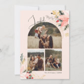 Rosa Blumenarche Joyful Vier Fotos Weihnachten (Vorderseite)