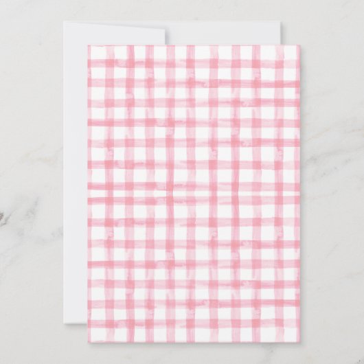 Rosa Blumenbäckerei 2. Geburtstag Einladung (Rückseite)