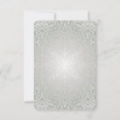 Rosa Blumenband SilberDamast Save the Date (Rückseite)