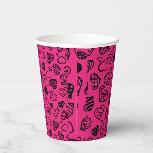 rosa Blumenbecher Pappbecher (Rechts)
