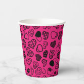rosa Blumenbecher Pappbecher (Vorderseite)