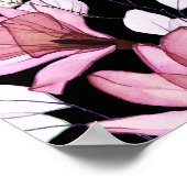 Rosa Blumenbeerdigung zum Foto des Lebens Poster (Ecke)