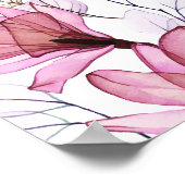 Rosa Blumenbeerdigung zum Foto des Lebens Poster (Ecke)