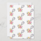 Rosa Blumenbeete im Brautparty Küche Einladung (Rückseite)