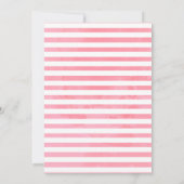 Rosa Blumenbekleidung Mädchen Kinderdusche Einladu Einladung (Rückseite)