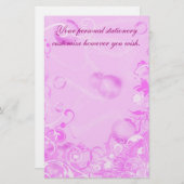 Rosa Blumenbeständigkeit, Vorlage Briefpapier (Vorne/Hinten)