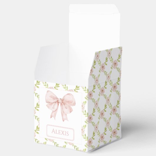 Rosa Blumenbeutel Bänder Mädchen Geschenkschachtel (Geöffnet)