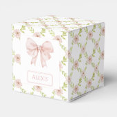 Rosa Blumenbeutel Bänder Mädchen Geschenkschachtel (Rückseite)