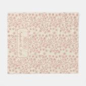 Rosa Blumenbezeichnung Geburtsdatum Baby Fleecedecke (Vorderseite (Horizontal))